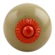 Spanish Olive Orange Fitting Ceramic Knob
